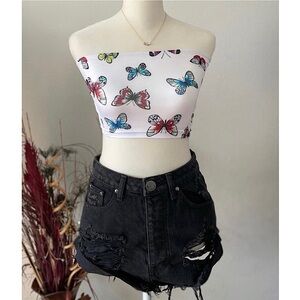 WOMENS BUTTERFLY WHITE CAMISOLE